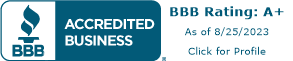 BBB Accredited Business, A+ rating