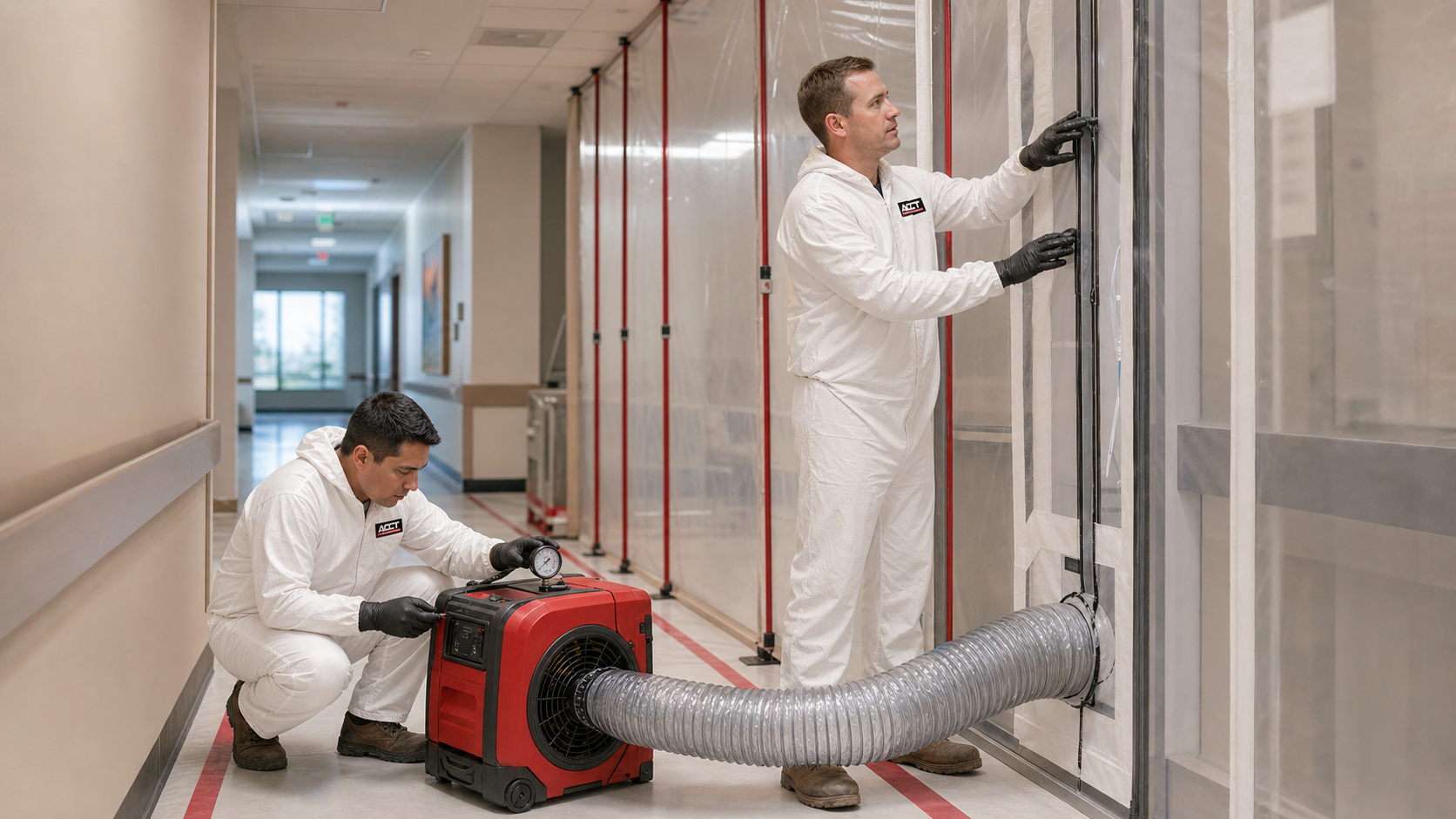 Concept visualization of ICRA containment work in a healthcare facility