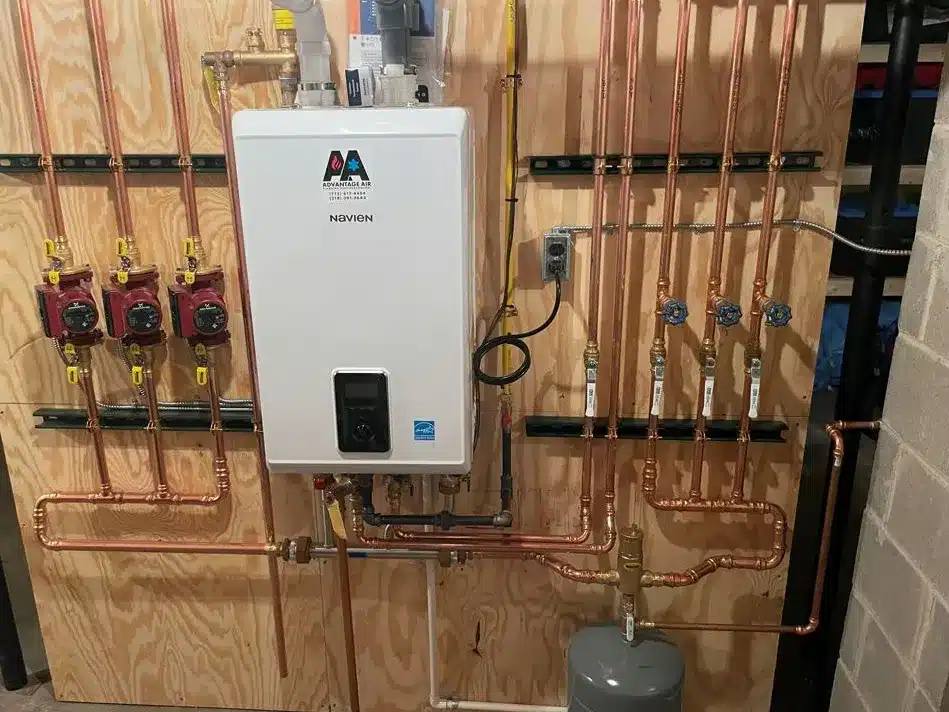 Navien combi boiler install with copper manifold
