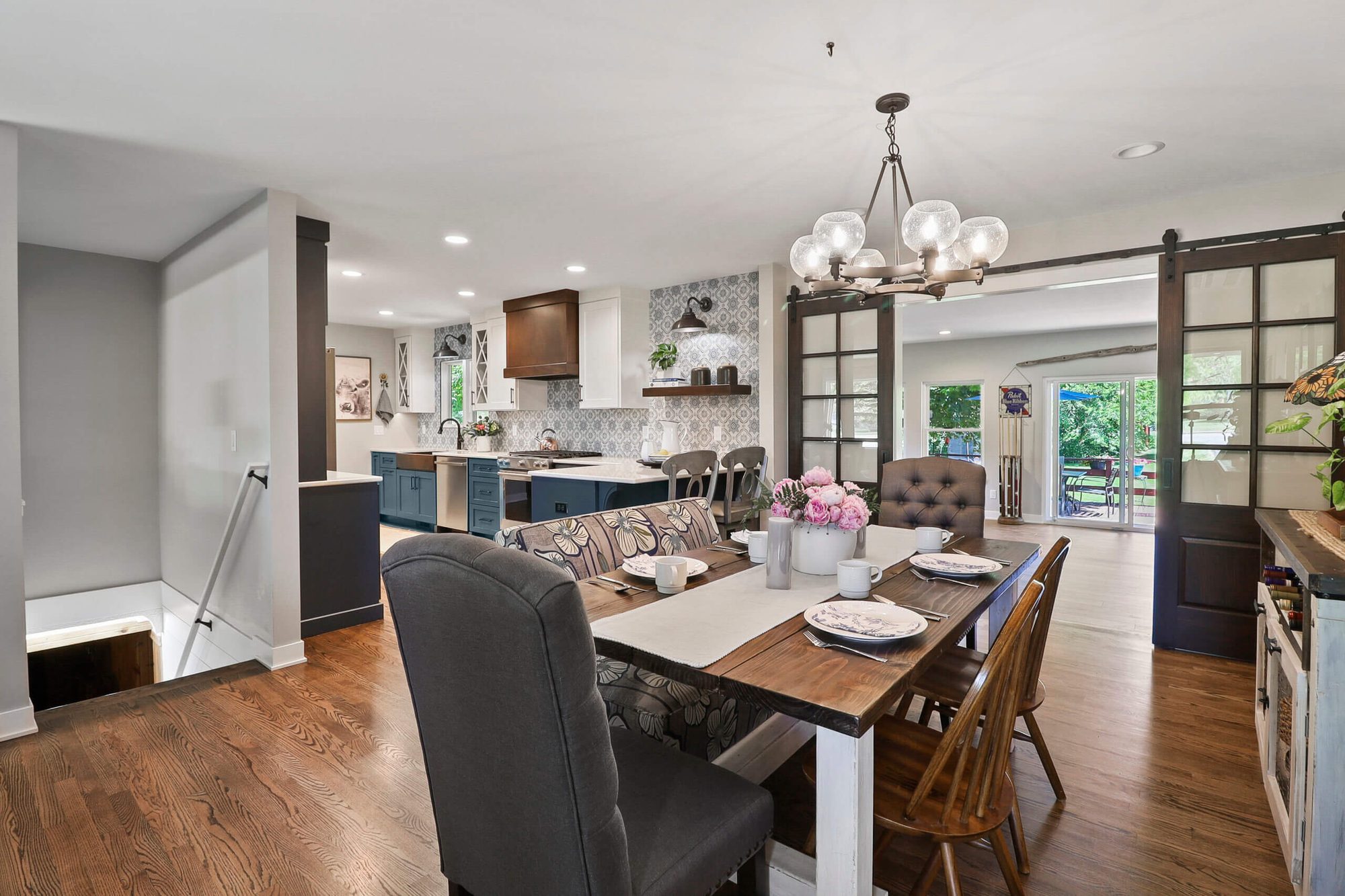 Open-concept kitchen and dining remodel