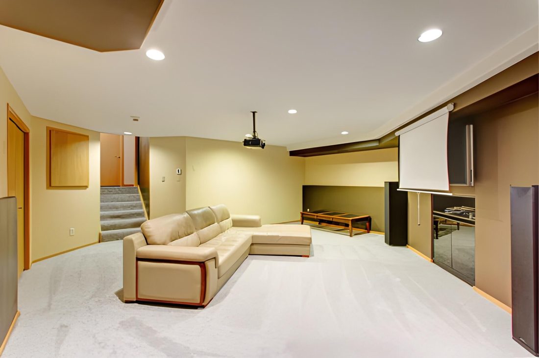 Open-concept expanded living area