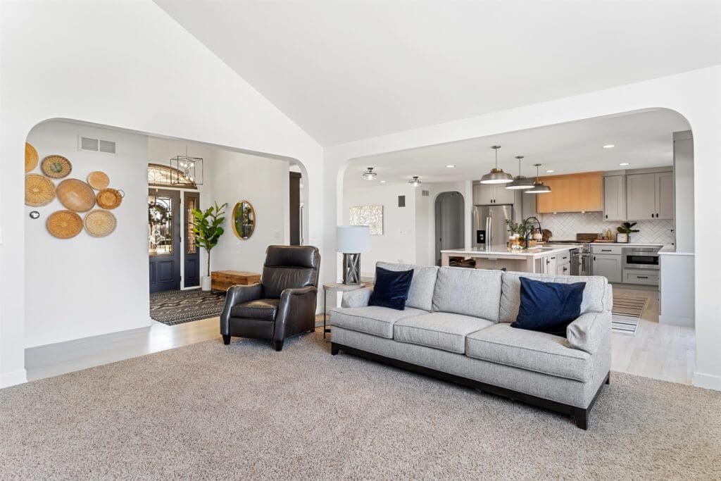 Open living room addition