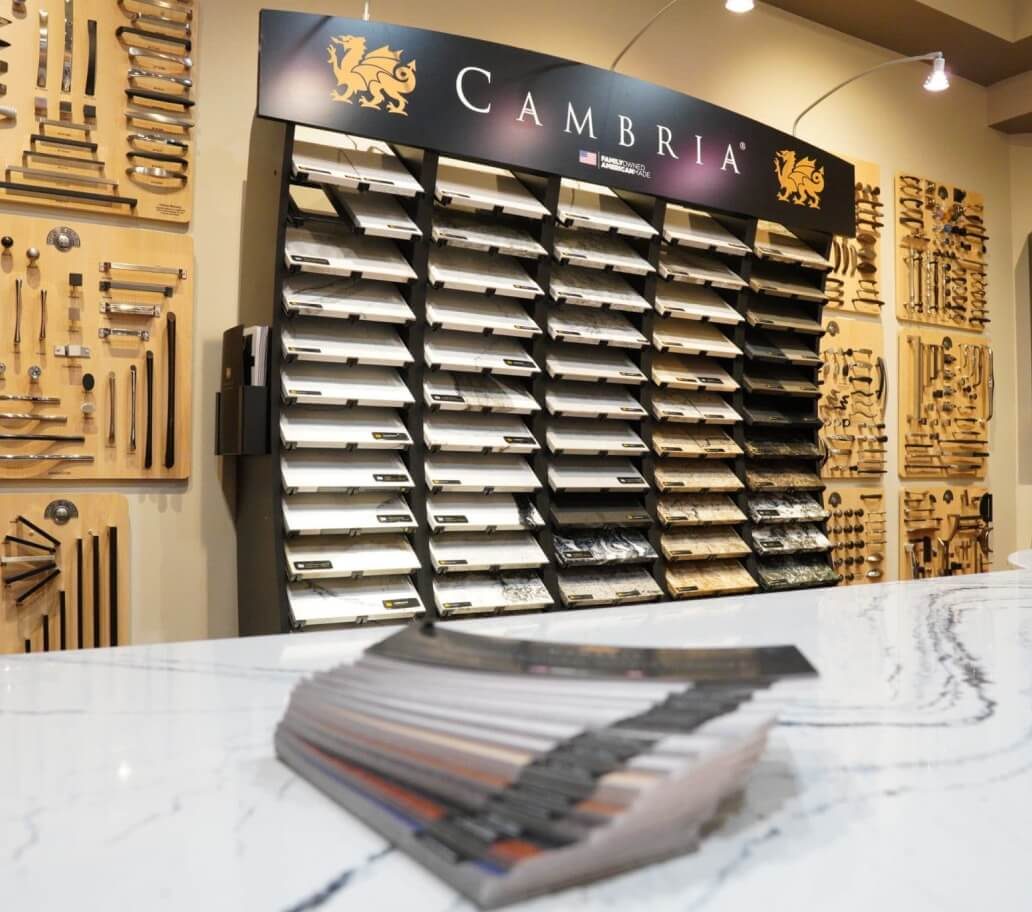 Cambria samples in the Advantage design showroom
