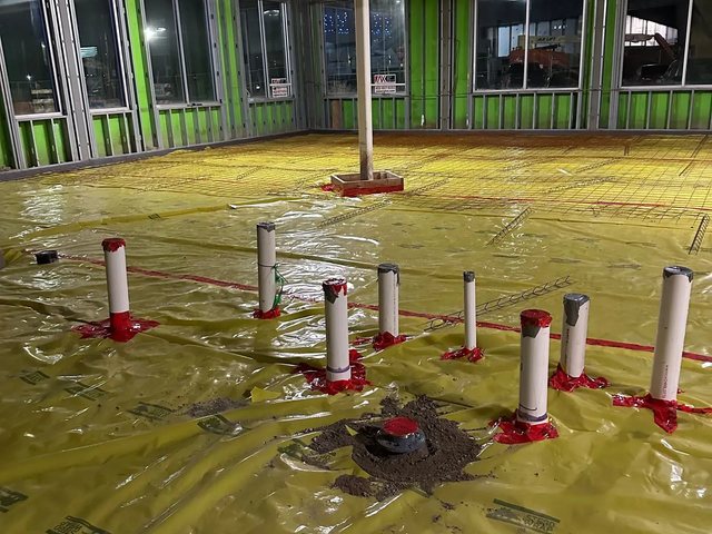 Commercial plumbing installation