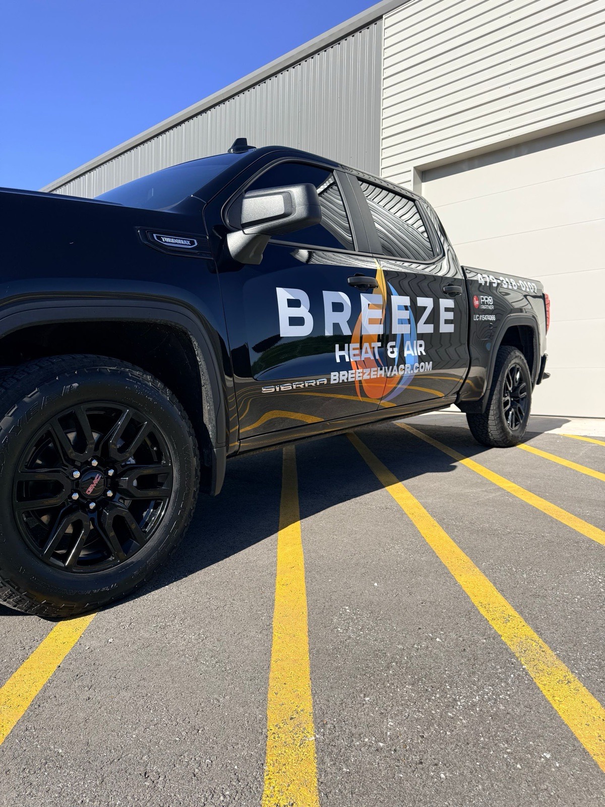 Breeze Heat and Air truck close-up