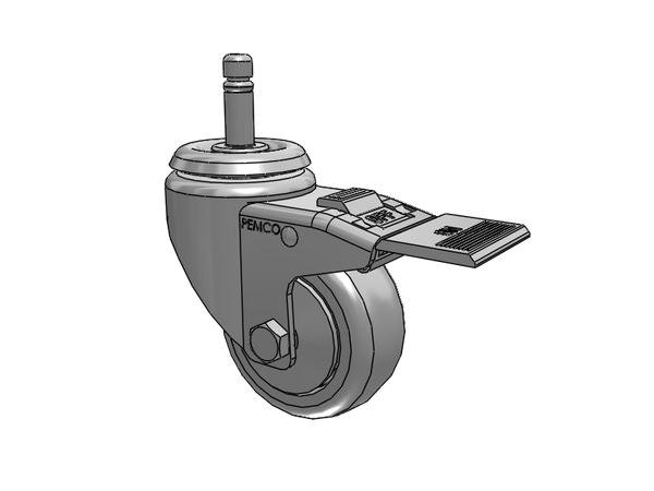 Light duty polyurethane swivel caster
