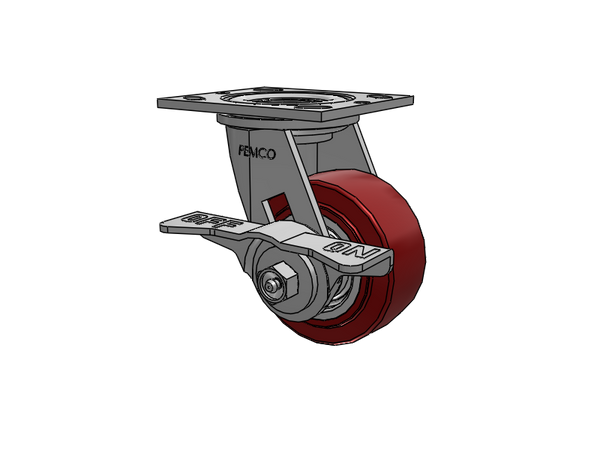 Medium duty phenolic caster