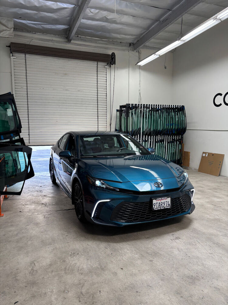 Toyota Camry with tinted glass in the Connect Auto Glass bay