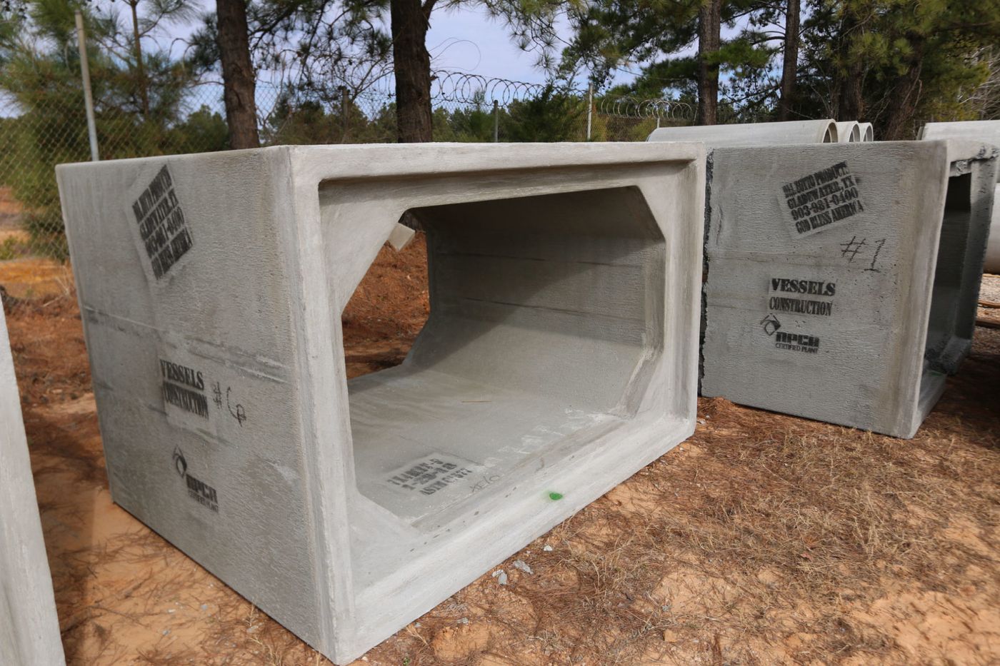 Del Zotto precast box culvert with NPCA certified plant stamp