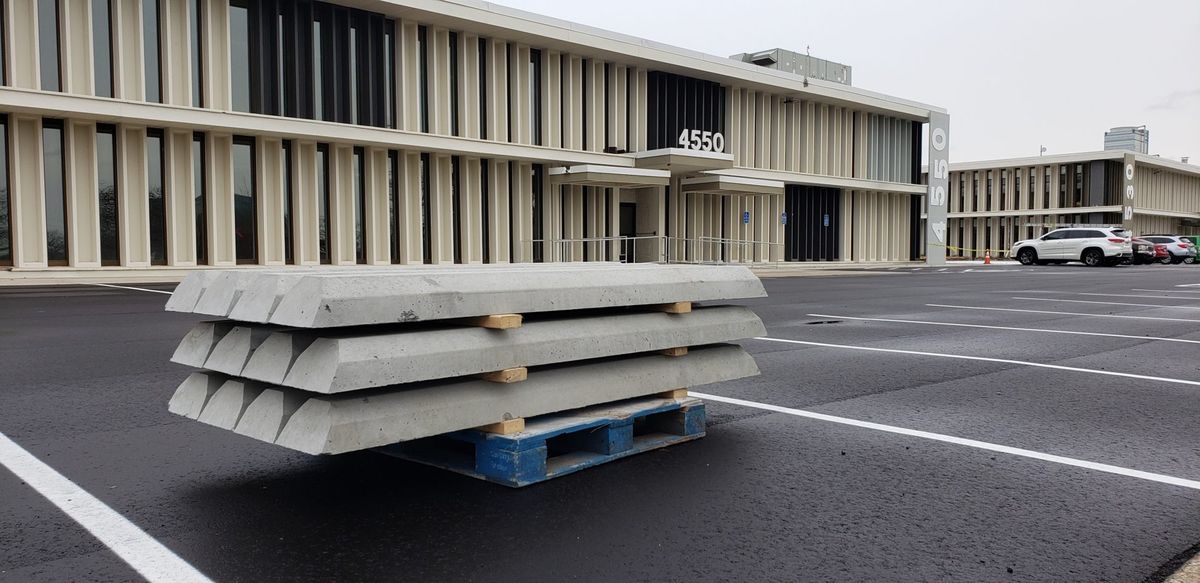 Precast parking curbs
