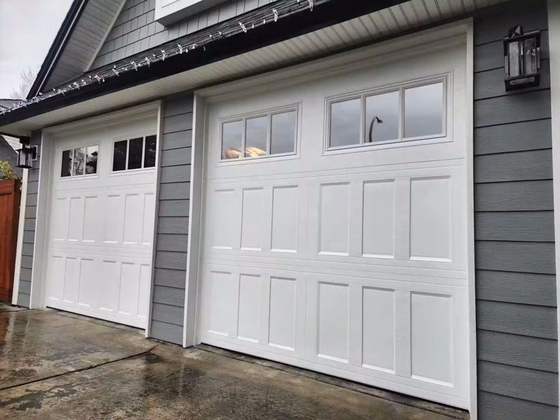 New white sectional garage door installation