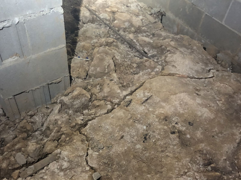 Foundation and crawlspace damage typical of Middle Georgia clay soils
