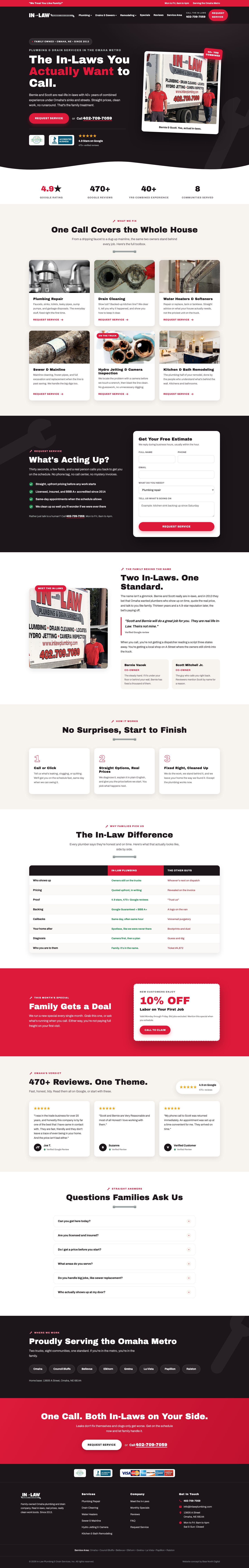 In-Law build full homepage