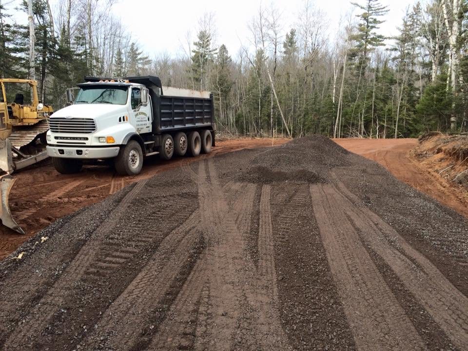 New gravel driveway installation