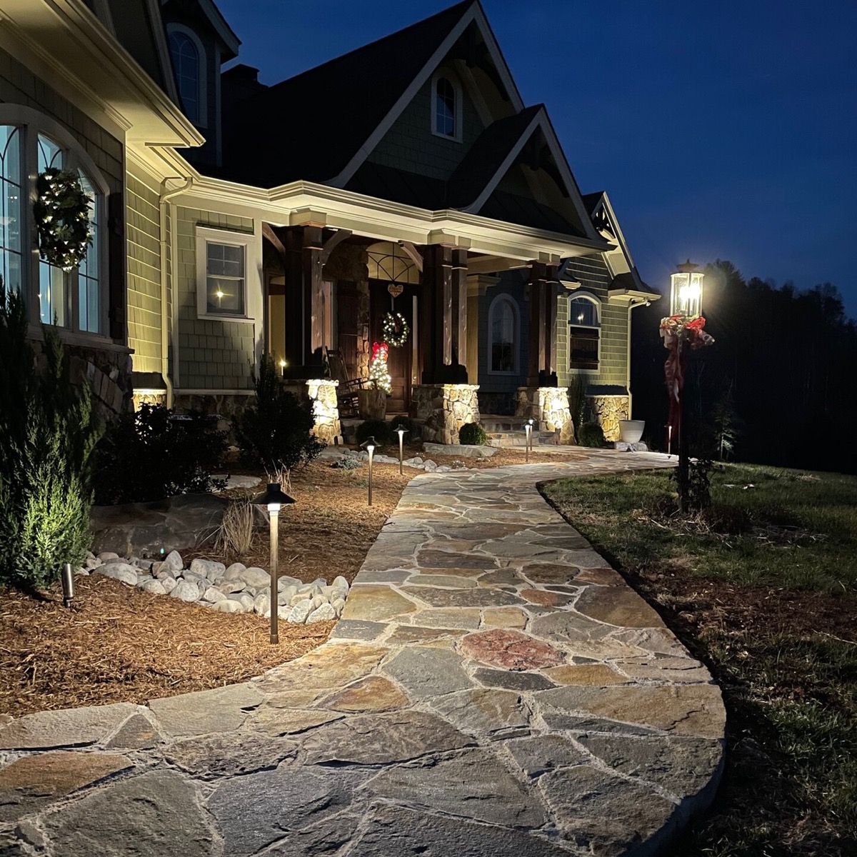Landscape lighting illustration