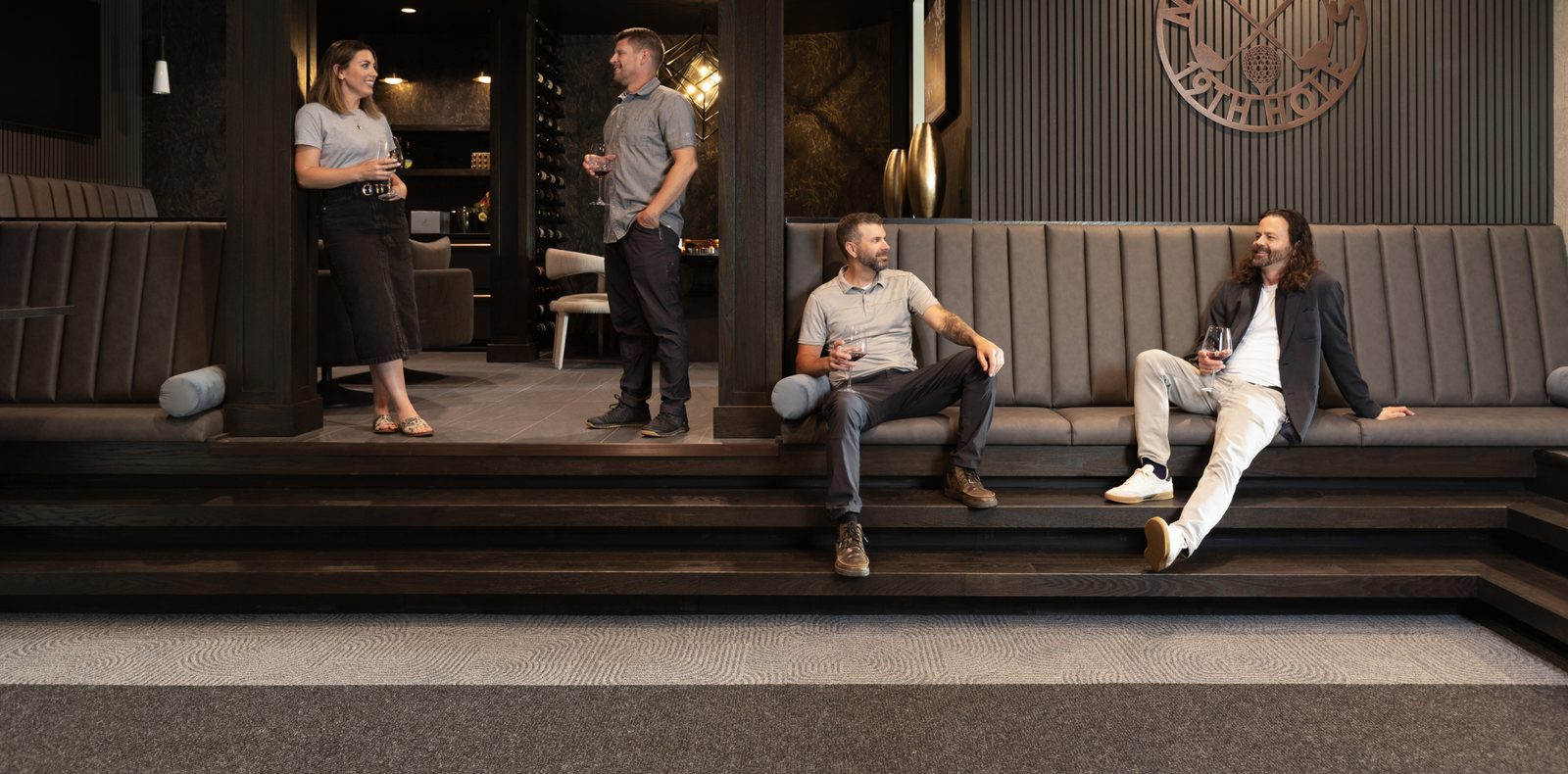 The Momentum Construction team in their client collaboration space