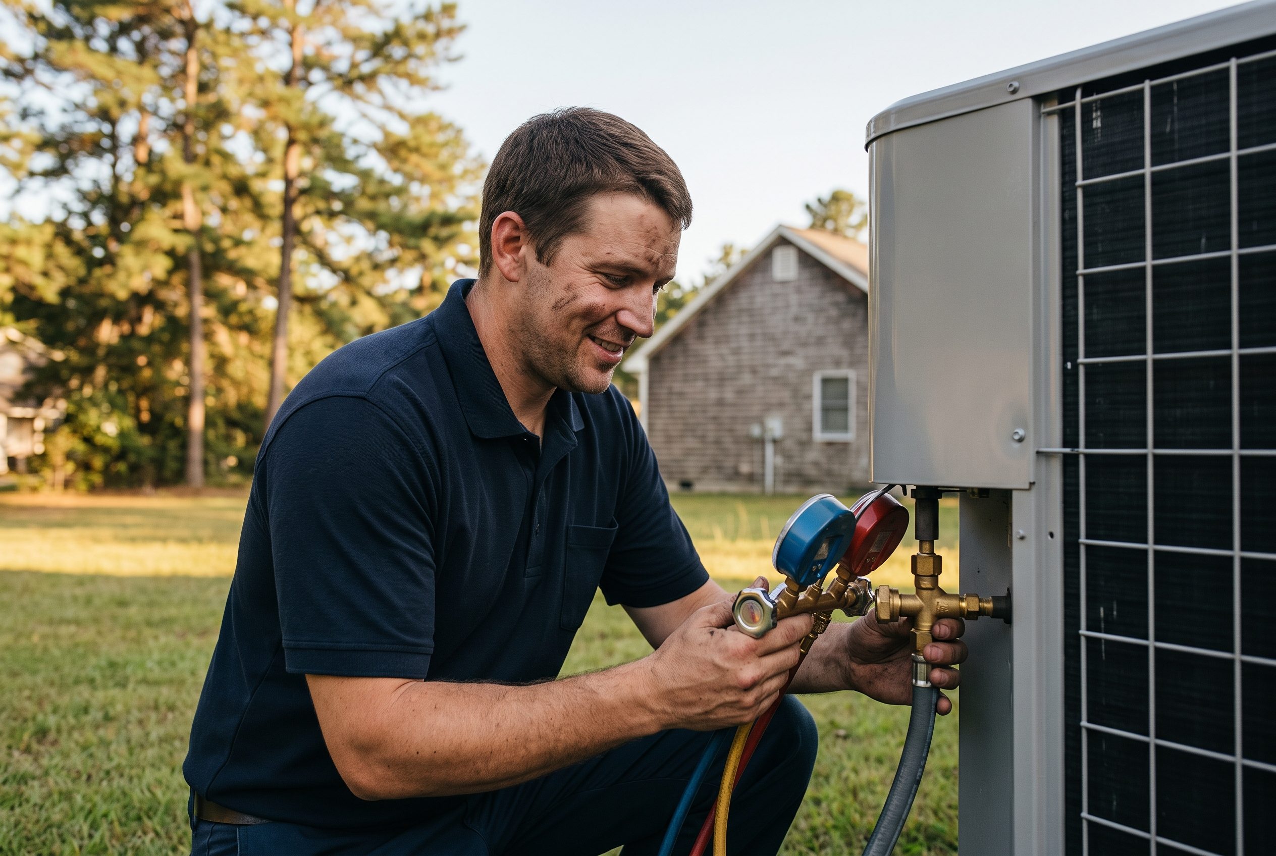 Air conditioning service in a Duluth home