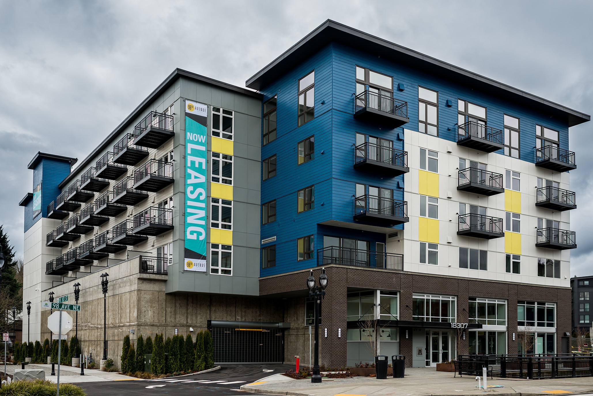 A completed multifamily community plumbed by Peltram Plumbing