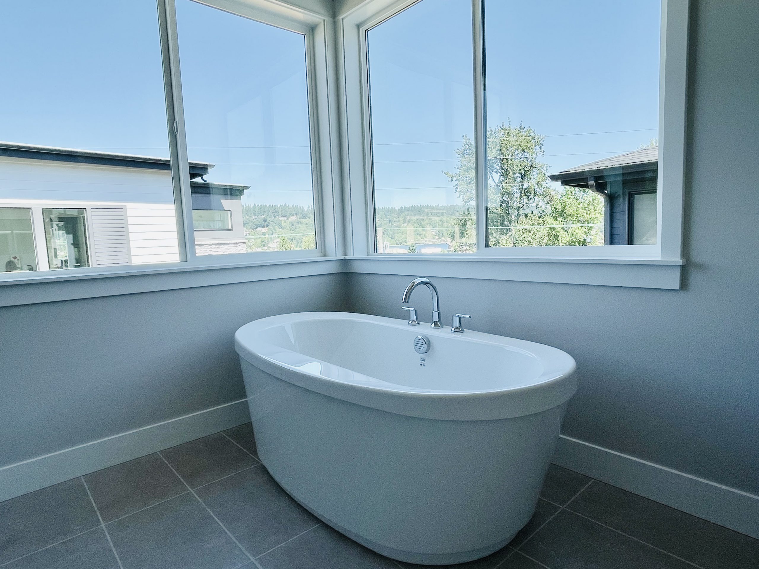 Finished bath at trim-out