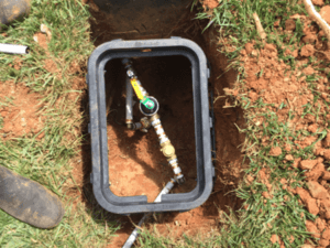Water line replacement in progress, New London NC