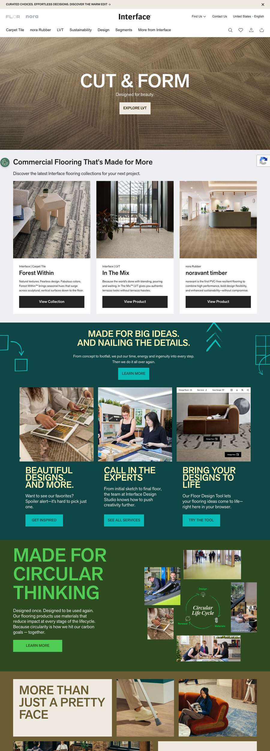 Interface full page