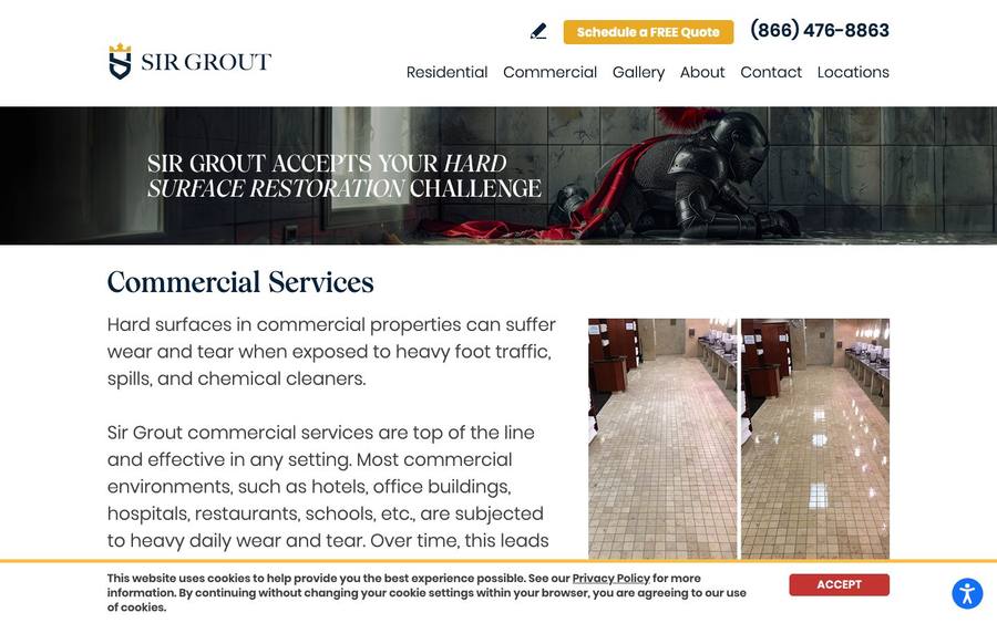 Sir Grout Commercial hero