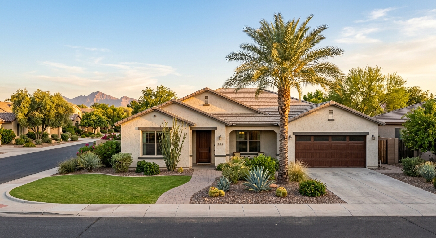 Well-kept stucco home in a central Phoenix neighborhood