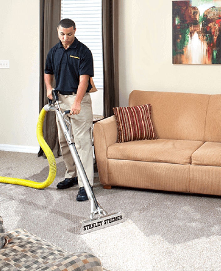 Wood floor cleaning technician