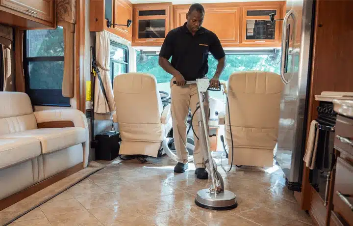 Interior cleaning for cars, boats and RVs