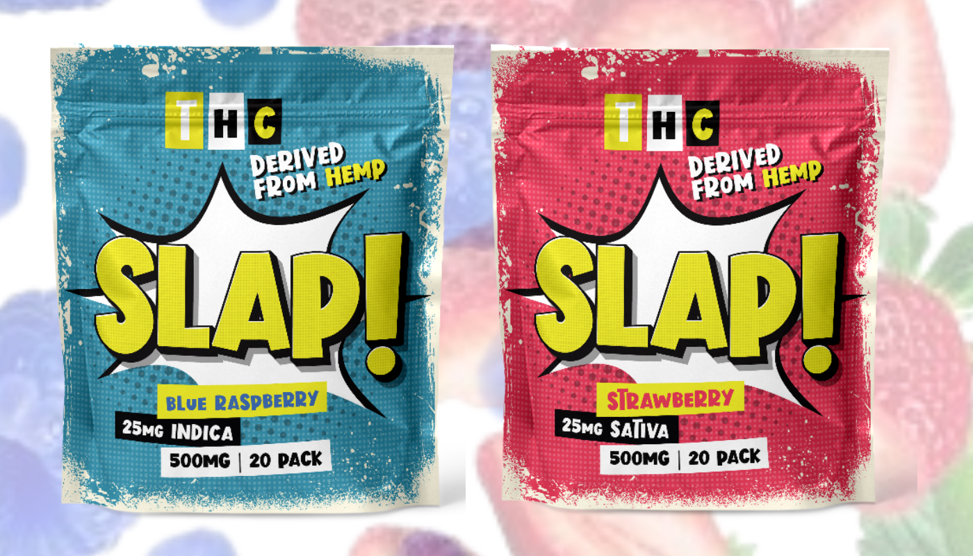 Slap! Blue Raspberry and Strawberry bags