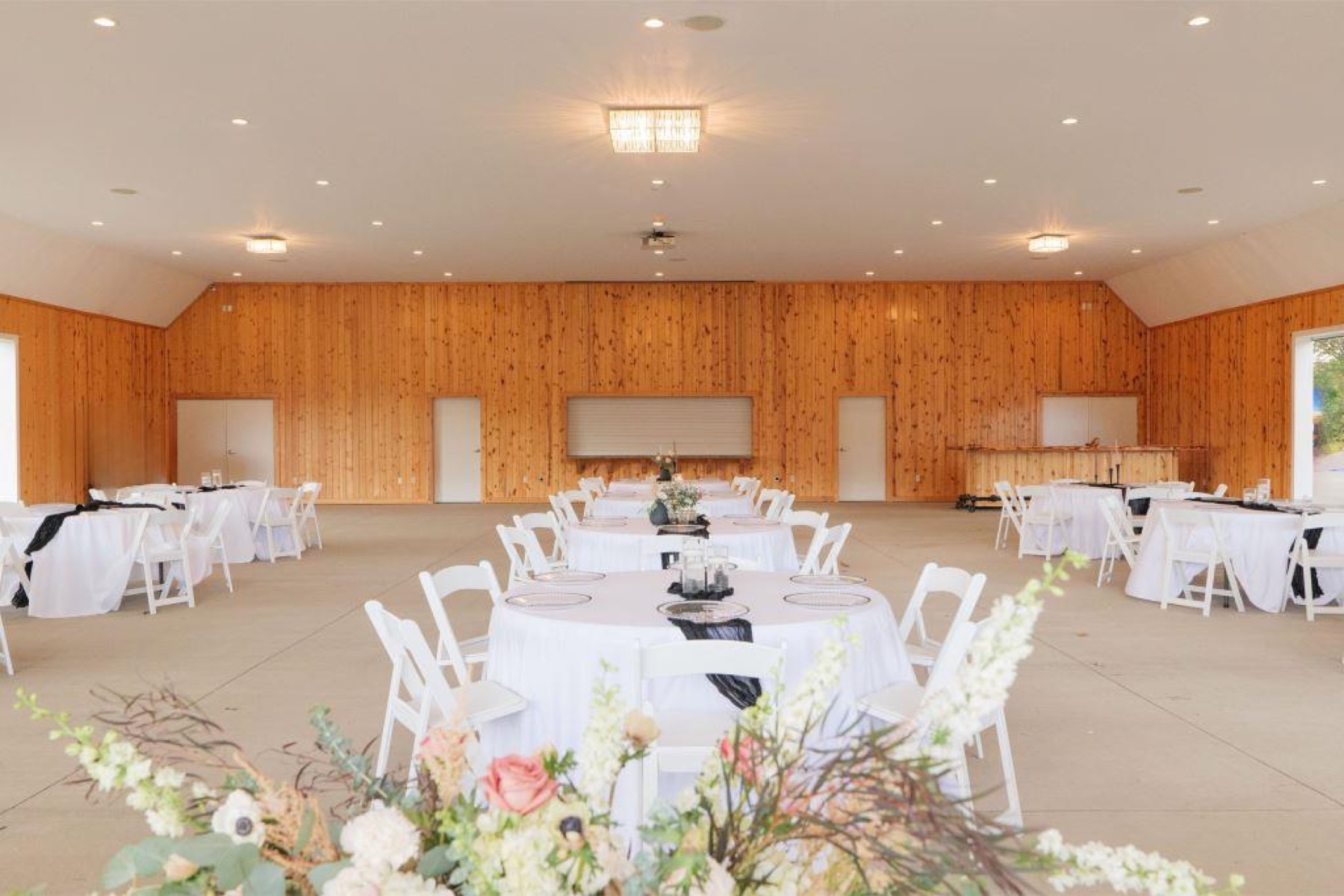 The Tanglewood event center set for a reception