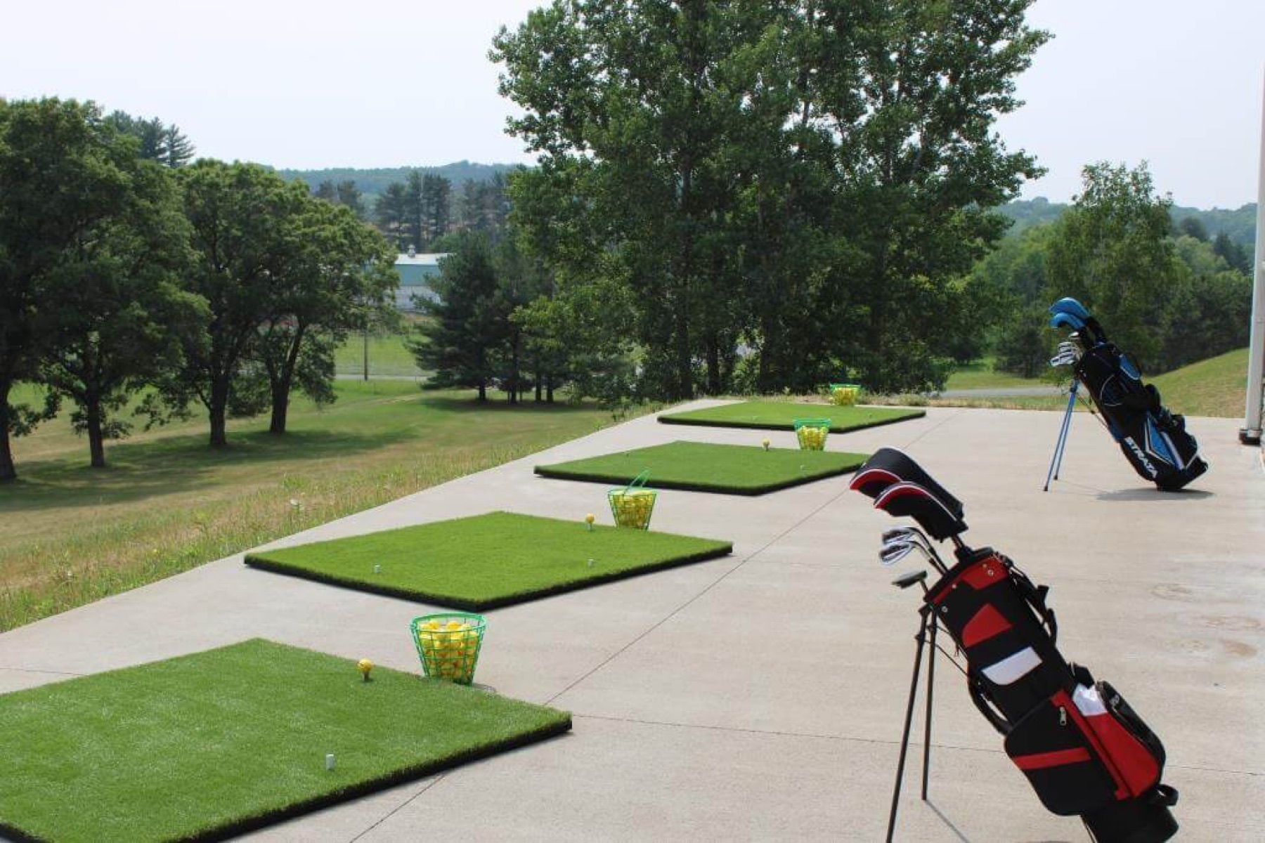Hitting bays at the Tanglewood driving range