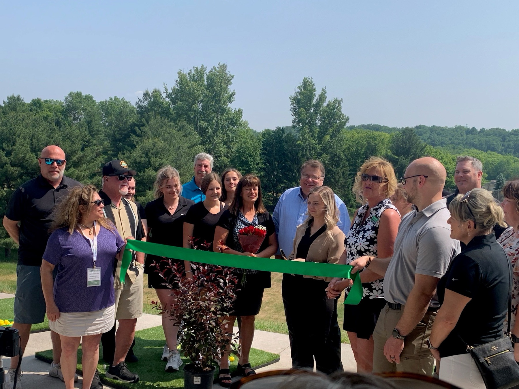 The ribbon cutting when Tanglewood Greens reopened