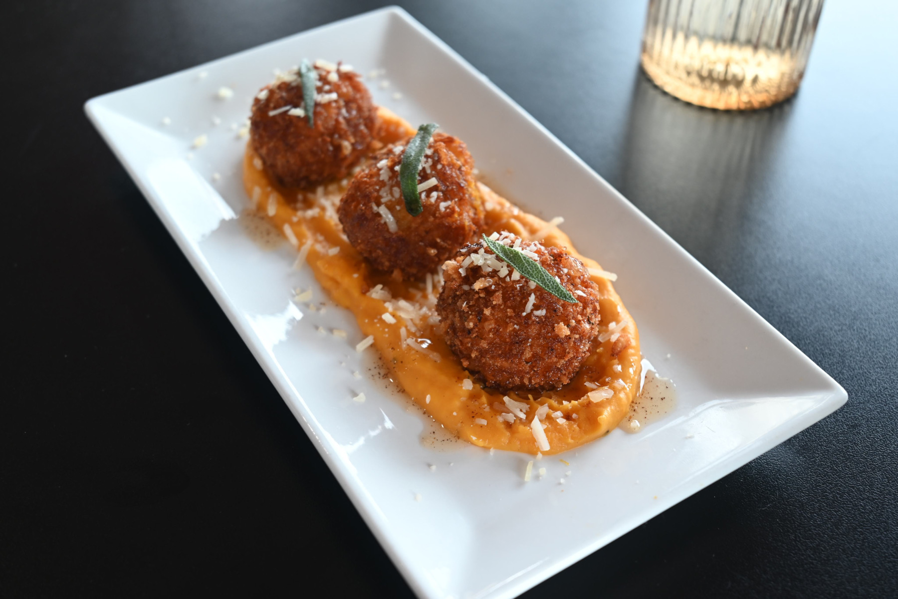 A plated dish from the Wood & Vine kitchen